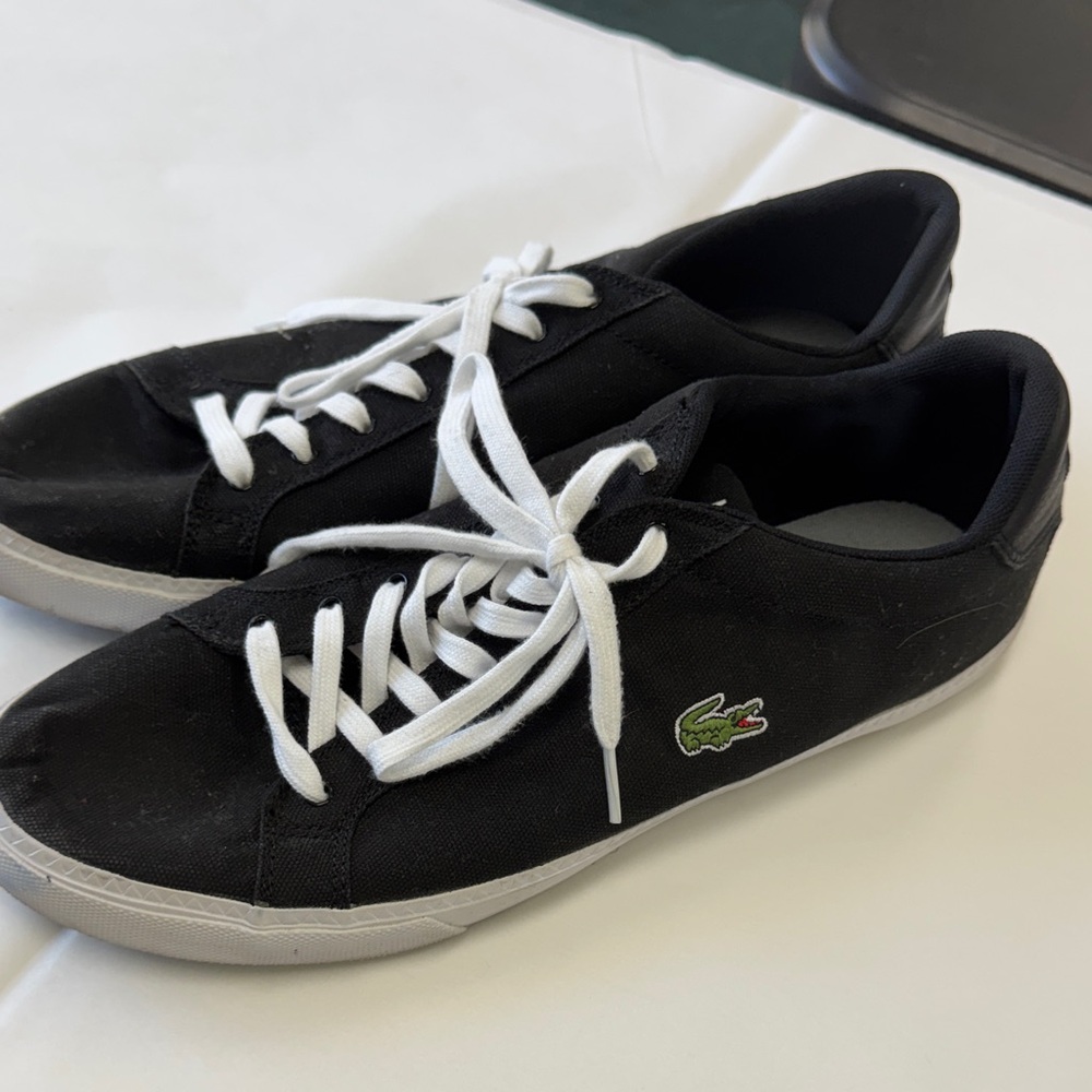 Lacoste Black Sneakers with White Laces